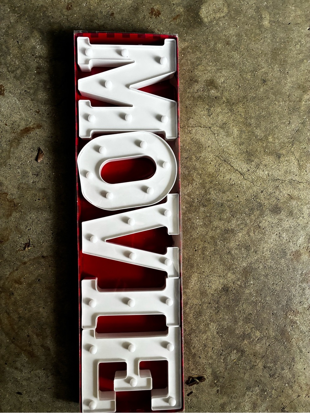 White "movie" Marquee Wall Decor